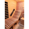 Sauna d'angle infrarouge LOUNGE 1 place panneaux carbone et céramique 2570W - Snö