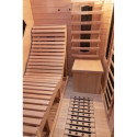 Sauna d'angle infrarouge LOUNGE 1 place panneaux carbone et céramique 2570W - Snö