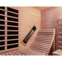 Sauna d'angle infrarouge LOUNGE 1 place panneaux carbone et céramique 2570W - Snö