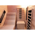 Sauna d'angle infrarouge LOUNGE 1 place panneaux carbone et céramique 2570W - Snö