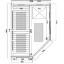 Sauna d'angle infrarouge LOUNGE 1 place panneaux carbone et céramique 2570W - Snö