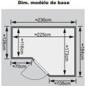 Sauna traditionnel 38mm 5 à 6 places Sahib 2 sans couronne - avec porte à économie d'énergie KARIBU