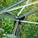 Serre de jardin sur muret 18,8m² anthracite en verre trempé Grand Oase - Juliana