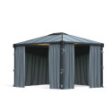 Rideaux en polyester gris pour pergola Palermo 3000 - Palram