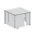 Rideaux en polyester gris pour pergola Palermo 3000 - Palram