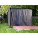Rideaux en polyester gris pour pergola Palermo 3000 - Palram