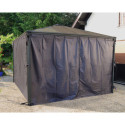 Rideaux en polyester gris pour pergola Palermo 3000 - Palram