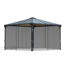 Moustiquaire en polyester léger pour pergolas Palermo 3000/3500/3600 + Milano 3000 + Martinique 3600 Palram