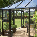 Double porte additionnelle en aluminium anthracite pour paroi à 5 sections des serres Oase/Grand Oase - Juliana 