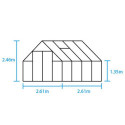Serre de jardin 6,6m² noire en verre trempé Qube - Halls