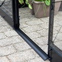 Serre de jardin 6,6m² noire en verre trempé Qube - Halls
