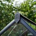 Serre de jardin 6,6m² noire en verre trempé Qube - Halls