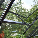 Serre de jardin 9,9m² noire en verre trempé Qube - Halls