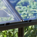 Serre de jardin 9,9m² noire en verre trempé Qube - Halls