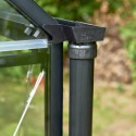 Serre de jardin 9,9m² noire en verre trempé Qube - Halls