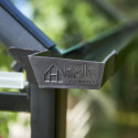 Serre de jardin 9,9m² noire en verre trempé Qube - Halls