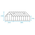 Serre de jardin 13m² noire en verre trempé Qube - Halls
