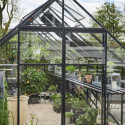 Serre de jardin 13m² noire en verre trempé Qube - Halls