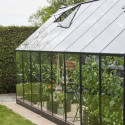 Serre de jardin 13m² noire en verre trempé Qube - Halls