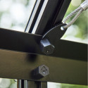 Serre de jardin 13m² noire en verre trempé Qube - Halls
