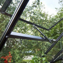 Serre de jardin 13m² noire en verre trempé Qube - Halls