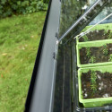 Serre de jardin 13m² noire en verre trempé Qube - Halls