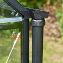 Serre de jardin 13m² noire en verre trempé Qube - Halls