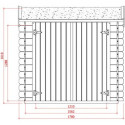 Armoire adossée en bois traité autoclave grand modèle pour abri de jardin Solid