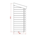 Armoire adossée en bois traité autoclave grand modèle pour abri de jardin Solid