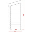 Armoire adossée en bois traité autoclave grand modèle pour abri de jardin Solid