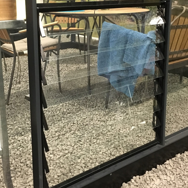 Louvre de ventilation laquée noire pour serres QUBE - Halls