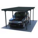 Carport 1 voiture en métal anthracite 15,58m² - DURAMAX