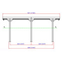 Carport 1 voiture en métal anthracite 15,58m² - DURAMAX