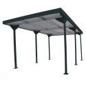 Carport 1 voiture en métal anthracite 15,58m² - DURAMAX