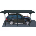 Carport 1 voiture en métal anthracite 15,58m² - DURAMAX