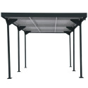 Carport 1 voiture en métal anthracite 15,58m² - DURAMAX