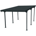 Carport 1 voiture en métal anthracite 15,58m² - DURAMAX