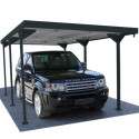 Carport 1 voiture en métal anthracite 15,58m² - DURAMAX