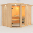 Sauna traditionnel d'angle FIONA 3 - 5 à 6 places 68mm KARIBU