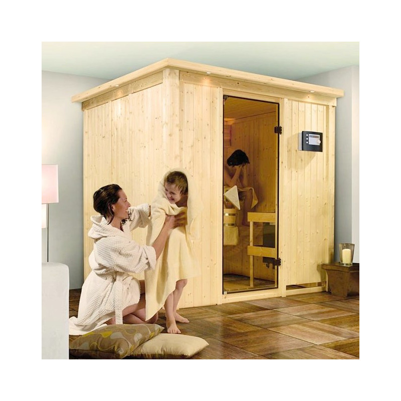 Sauna traditionnel Daria Plug &Play - 4 à 6 places 68mm KARIBU
