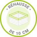 Réhausse de 10cm supplémentaires pour abri 12m² 40mm traité marron Gardy Shelter