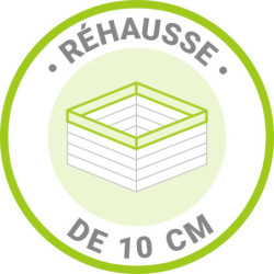 Réhausse de 10cm supplémentaires pour abri 12m² 40mm traité marron Gardy Shelter