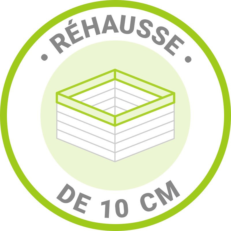 Réhausse de 10cm supplémentaires pour abri 12m² 40mm traité marron Gardy Shelter