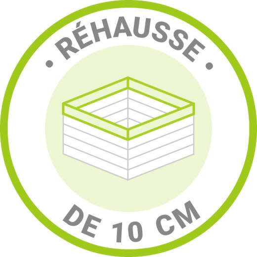 Réhausse de 10cm supplémentaires pour abri 12m² 40mm traité marron Gardy Shelter