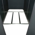 Abri de jardin adossé en résine anthracite 3,53m² + kit de fondation - JOBU