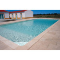 Piscine acier rectangulaire fond plat 6x3xH1,40m avec escalier d'angle intérieur SUNKIT NEPTUNE