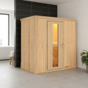 Sauna traditionnel VARIADO 2 à 3 places 68mm sans couronne - avec porte à économie d'énergie KARIBU