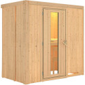 Sauna traditionnel VARIADO 2 à 3 places 68mm sans couronne - avec porte à économie d'énergie KARIBU