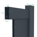 Portillon battant en aluminium 100x173cm FANCY X-Métal