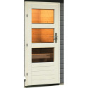 Sauna d'extérieur en bois SKROLLAN 1 anthracite 38mm 4 à 6 places avec porte moderne KARIBU